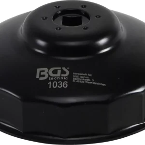 Vásárlói kedvenc BGS technic Olajszűrő leszedő kupak, fekete színben, 99mm x 15 lap(BGS 1036)
