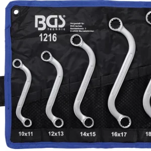 BGS technic 5 részes S-profilú csillagkulcs készlet 10x11 - 18x19 mm (BGS 1216) Exkluzív ajánlat