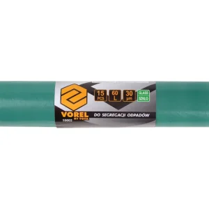 Vorel szemeteszsák 60 L 30 µm 15 db üveghez Vedd meg online