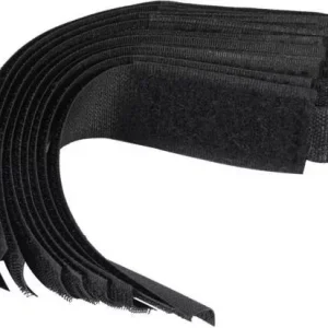 Végkiárusítás Vorel tépőzár szalag fekete 150 mm 10 db