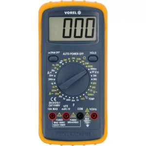 Vorel digitális multiméter hőálló -40-400C°, 0-600V, 0-10A, 0-200 MOhm, 0-20 microF, 0-20 kHz Olcsóbb