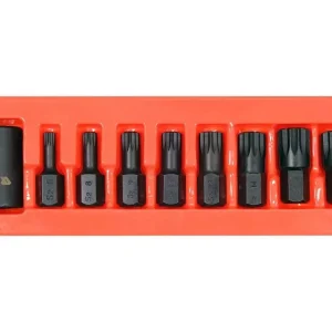 Yato gépi spline bit készlet 9 részes 1/2" M6-M18 mm dugókulcs adapterrel Különleges ajánlat