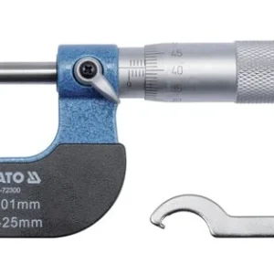 Gyors szállítás YATO mechanikus mikrométer 0-25 mm +/-0,01 mm