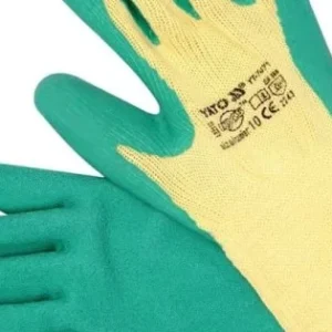 YATO munkavédelmi kesztyű, pamut és latex anyagból Azonnal elérhető