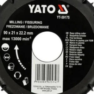 YATO Ráspolykorong 90 x 21 x 22,2 mm Prémium