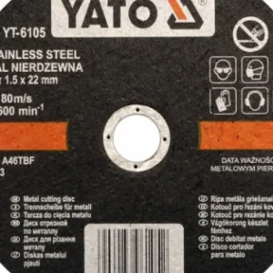 YATO Vágókorong fémre 180 x 1,5 x 22,2 mm inox Alacsony ár