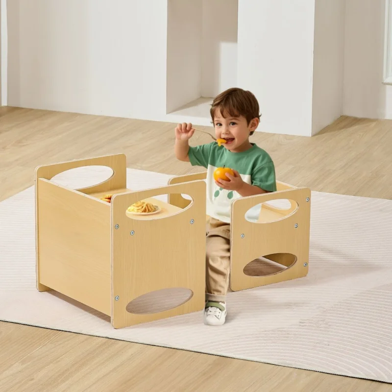 Akció Montessori asztal és szék szett, fa asztal és szék gyerekeknek