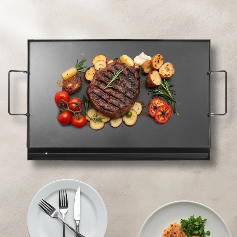 24x16 hüvelykes szénacél lapos grillsütő, többcélú BBQ grillsütő, főzőedény Olcsóbb