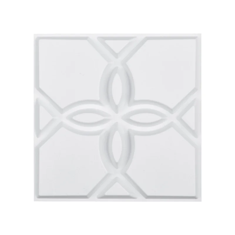 3D falpanelek, 33 darabos csomag, 28x28 cm, PVC, 32 négyzetláb lefedettség, virágmintás, fehér Gyors kiszállítás