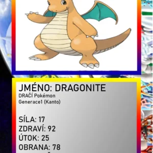 Szuper ajánlat 3D Pokémon figura: Dragonite játékoskártya