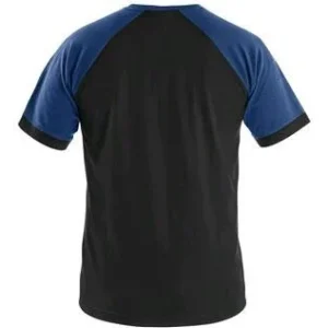 Bestseller CXS OLIVER rövid ujjú póló, fekete-kék, 3XL méret
