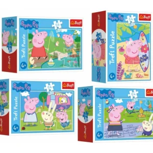 54 darabos minipuzzle Happy Day Peppa malac 4 típus egy dobozban 9x6,5x3,5cm Legkelendőbb