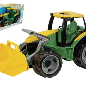 Traktor kanállal, műanyag, zöld-sárga, 65 cm, dobozban, 3 éves kortól Kihagyhatatlan ajánlat