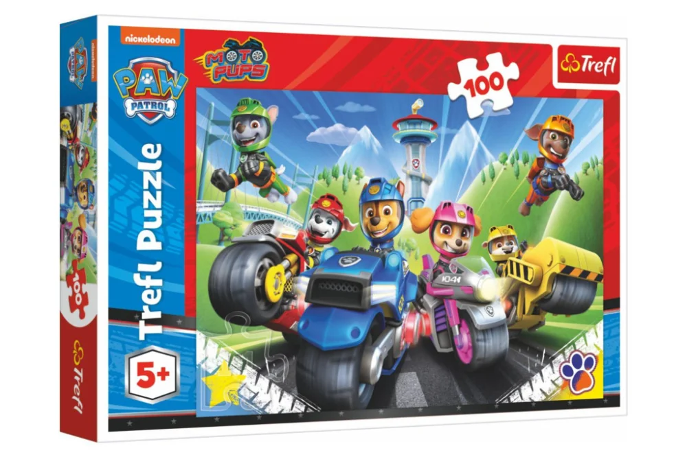Mancs őrjárat motorokon/Mancs őrjárat 100 darabos puzzle 41x27.5cm, dobozban 29x19x4cm Kiárusítás