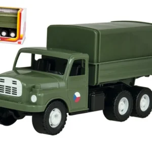 Azonnali szállítás Tatra 148 khaki színű, katonai műanyag teherautó, 30 cm-es dobozban, 35x18x13cm