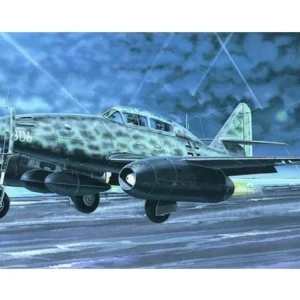Bestseller Messerschmitt Me262 B-1a/U1 modell 14,7x17,4cm, dobozban 25x14,5x4,5cm