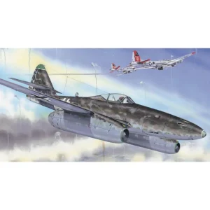 Ajánlat Messerschmitt Me 262A modell 1:72 14,7x17,4cm dobozban 25x14,5x4,5cm