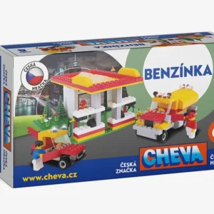Szuper akció Cheva 8 Benzinkút építőkészlet műanyag 349 darabos dobozban 35x19x9 cm