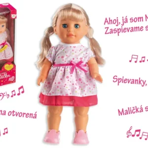 Biztonságos vásárlás Natálka baba, járó és éneklő, szlovák műanyagból, 42 cm-es, elemes, hanggal működő, dobozban, 21x44x1