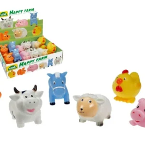 Prémium Spray állatok 7cm Happy Farm gumi 6 féle