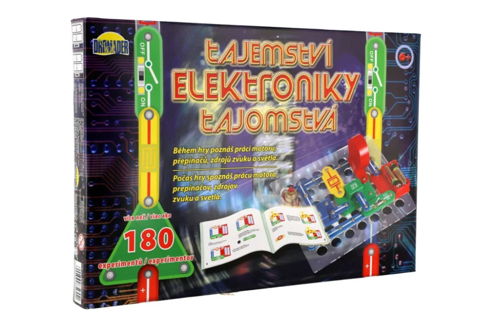 Bestseller Az elektronika titkai 180 elemes kísérlet egy dobozban 42x28,5x4cm 6 éves kortól