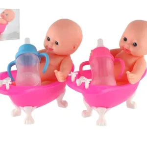 Baba gumi/műanyag kádban, 10 cm-es cumisüveggel, 13x9x6,5 cm-es műanyag dobozban Szuper ajánlat
