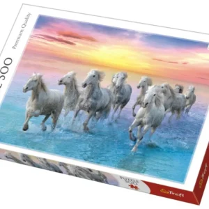 Azonnali szállítás Vágtázó Fehér Lovak Puzzle 500 darabos 48x34cm, dobozban 40x27x4.5cm