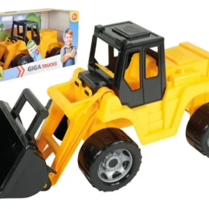 Akció Sárga-fekete rakodó Giga Trucks műanyag 62cm dobozban 70x35x29cm