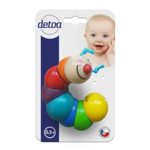 Caterpillar Tea színes fa 13cm kartonon 6m+ Ingyenes szállítás