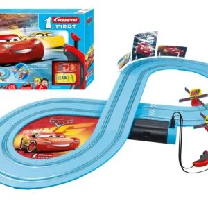 Utolsó esély Carrera First Cars/Cars 2,4 m-es műanyag pálya + 2 elemes autó egy dobozban 50x30x8cm