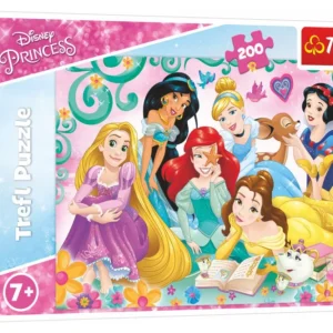 Árcsökkenés Boldog hercegnők világa/Disney hercegnők puzzle 200 darabos 48x34cm, dobozban 33x23x4cm