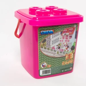 Árcsökkenés Cheva 18 Édesség műanyag építőkészlet 215 db-os vödörben 17x22x17cm