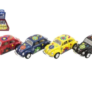 Biztonságos fizetés Kinsmart VW Classical Beetle fém/műanyag 13 cm-es visszahúzható kisautó 4 színben