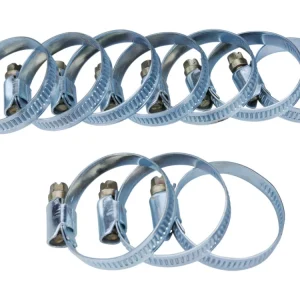 Árengedmény tömlőbilincsek rozsdamentes acélból, 10 darabos csomag, 25-40 mm