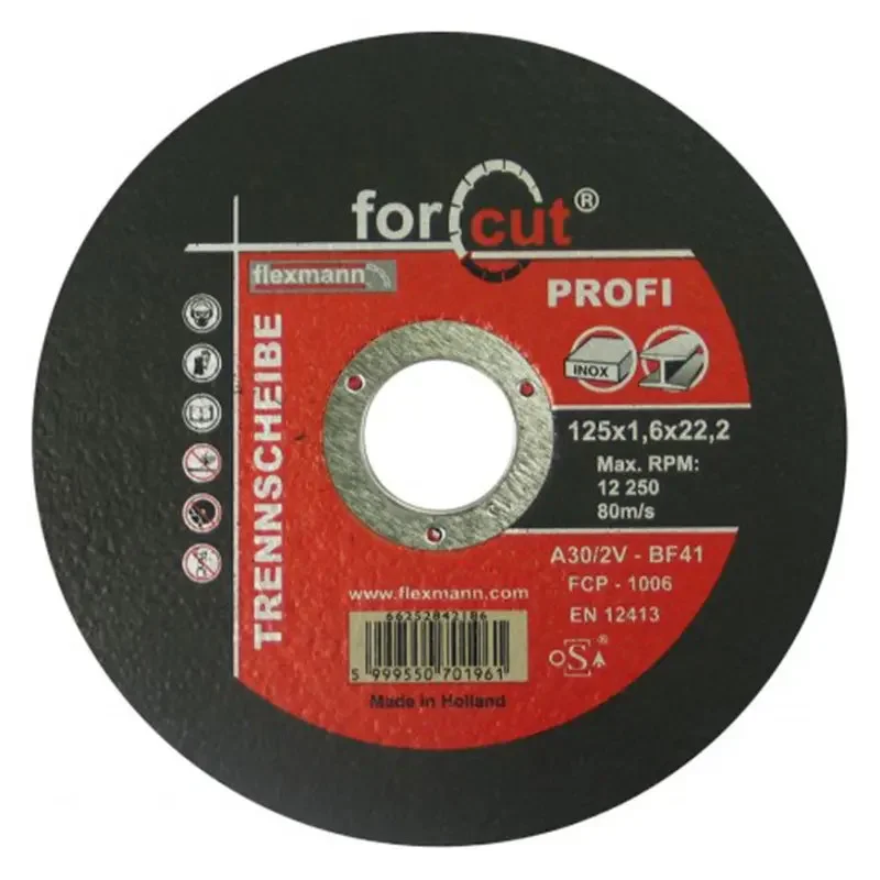 Akció Flexmann For Cut Profi vágókorong 125x1,6x22,2mm, A 46/60 U-BF41, fém-inox, FCP-1006