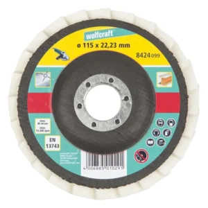 Wolfcraft Lamellás filc csiszolókorong, Ø115x22.2mm, sarokcsiszolóhoz Vedd meg most