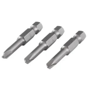 Wolfcraft 3db csavarozó bit Safety 50mm Tri-Wing TW1,2,3 Gyors kiszállítás