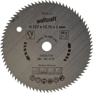 Wolfcraft Körfűrészlap, CV, kék sorozat, 80 fogú, Ø 127 x 12.75 x 2 mm Legnépszerűbb