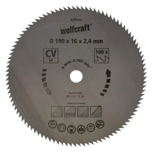 Wolfcraft Körfűrészlap, CV, kék sorozat, 100 fogú, Ø 190 x 16 x 2.4 mm Vedd meg online
