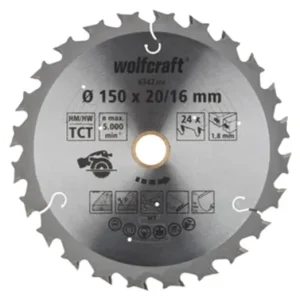 Wolfcraft Körfűrészlap, HM, barna sorozat, 20 fogú, Ø 150 x 20 x 2.4 mm Expressz kézbesítés
