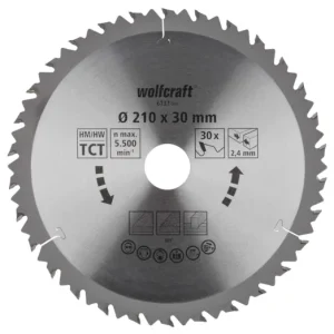 Wolfcraft Körfűrészlap, HM, barna sorozat, 30 fogú, Ø 210 x 30 x 2.4 mm Ajánlat