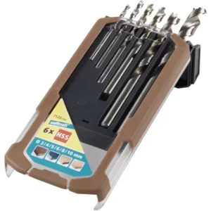 Wolfcraft Spirálfúró készlet “Profi”, dobozban 6 db, fához, HSS, Ø 3,4,5,6,8,10 mm Szuper akció