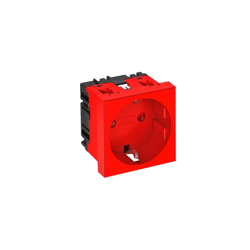 Akció Obo védőérintkezős Csatlakozóaljzat 0°, egyes, piros 250V, 10/16A 6120014