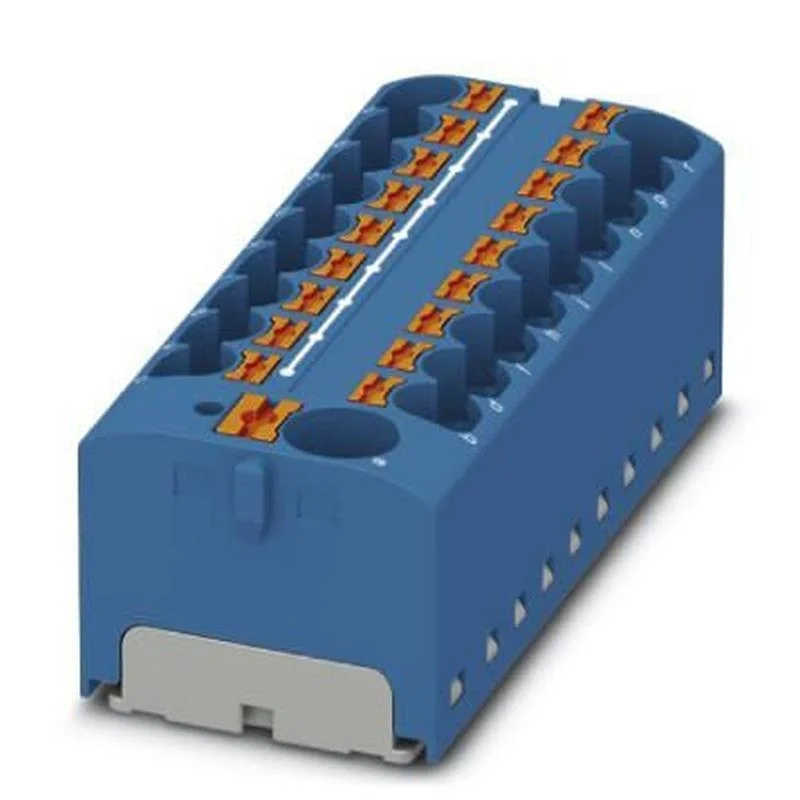 Árengedmény Elosztóblokk PTFIX 10/18X4 BU, 0,5-10mm2, 57/32 A 450 V sínre szerelhető, rugós csatlakozás, 3273902