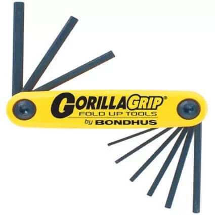 5/64-1/4 inch GorillaGrip egyenesvégű összecsukható imbuszkulcs készlet HF9 - Bondhus - 12589 Olcsó