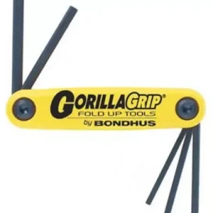 3/16-3/8 inch GorillaGrip egyenesvégű összecsukható imbuszkulcs készlet HF5 - Bondhus - 12585 Legnépszerűbb