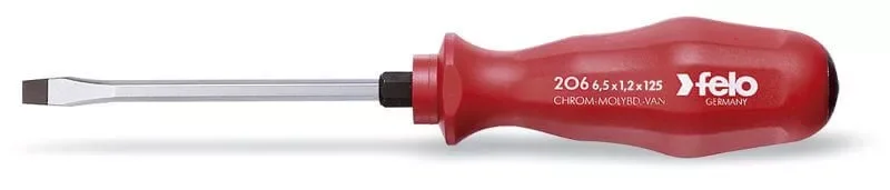 6,5x1,2x125mm gépi lapos csavarhúzó egykomponensű ergonomikus műanyag markolattal - Felo - 20606590 Ingyenes szállítás