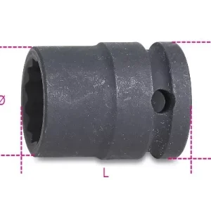 720B 17 Tizenkétszögű gépi dugókulcs, 1/2"-os négyszögletes csatlakozó, standard sorozat, foszfátozott - Beta - 007201017 Végkiárusítás